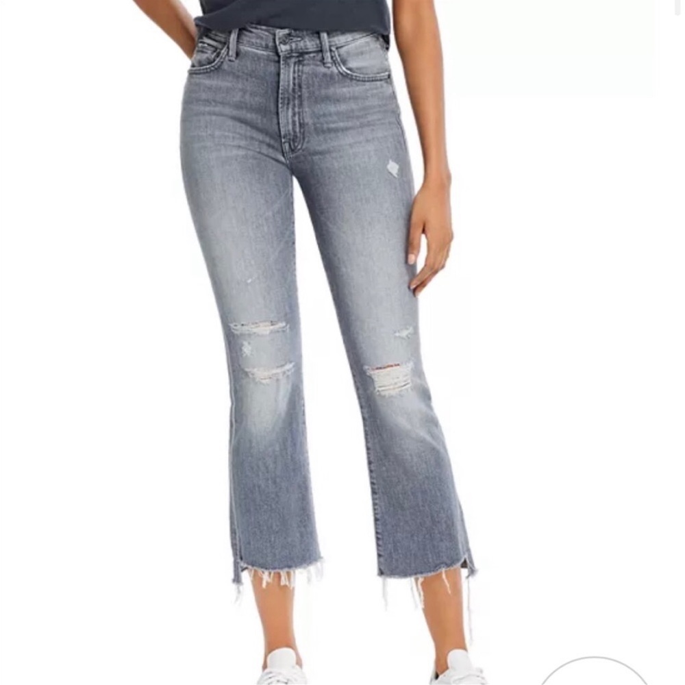 Mother jeans insider crop step fray ace of spades 29